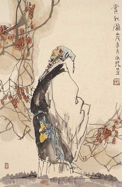 穆永瑞 2006年作 赏秋图 镜心